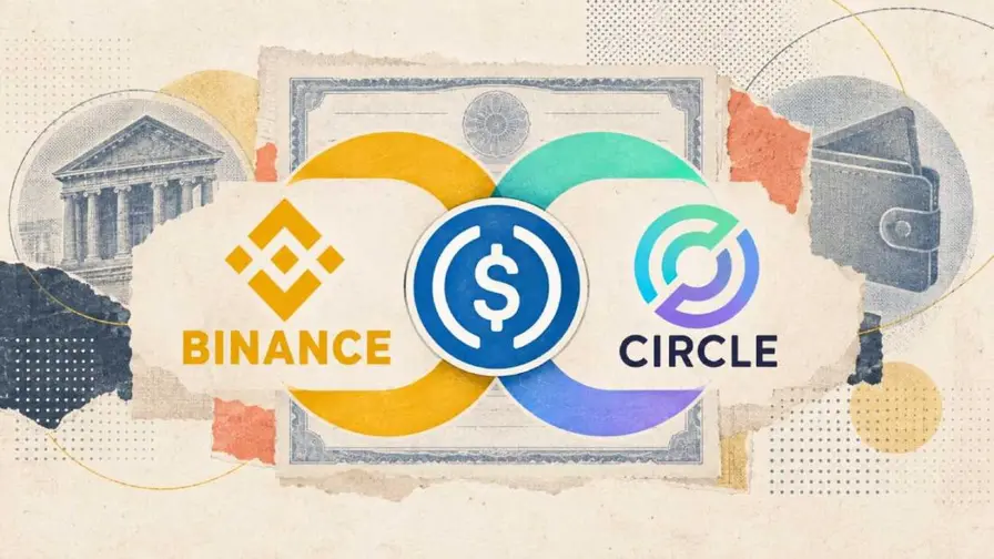 Binance perka dalį Circle ir sudaro 5 metų USDC susitarimą